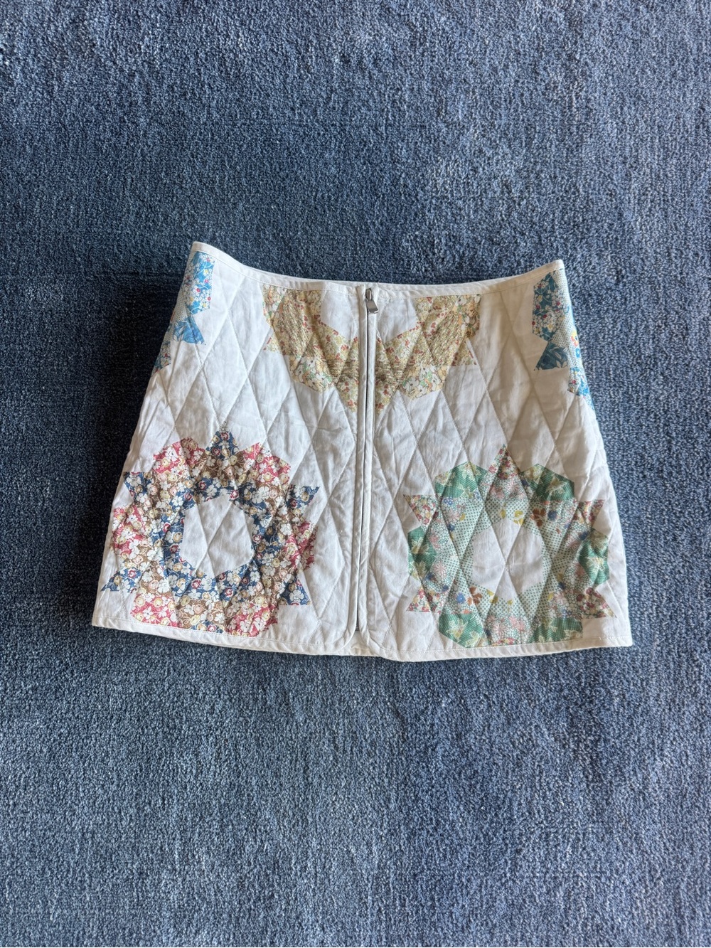 Sea New York x Sézane Fox Quilted Floral Patchwork Mini Skirt
